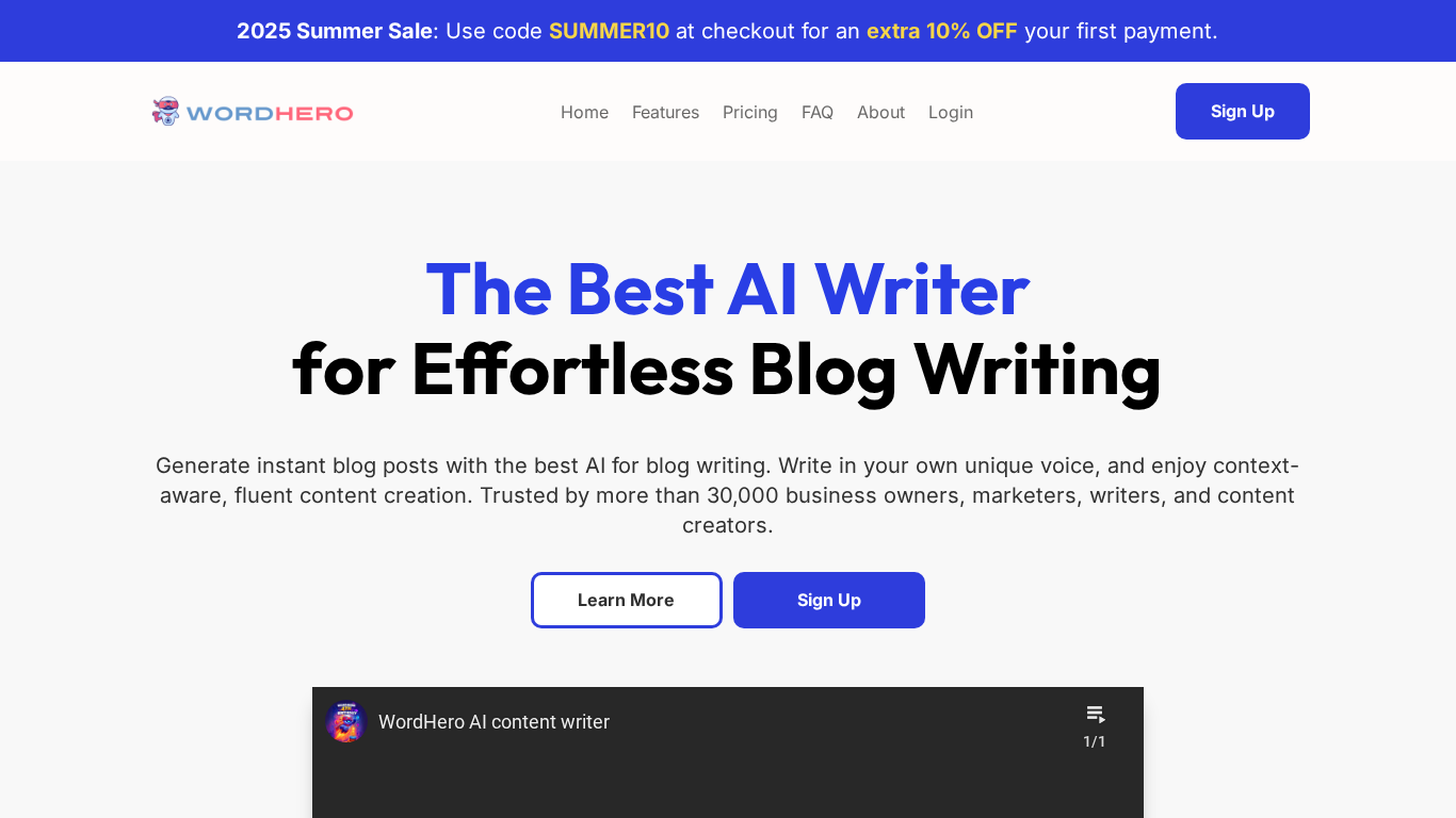 WordHero Affiliate Program